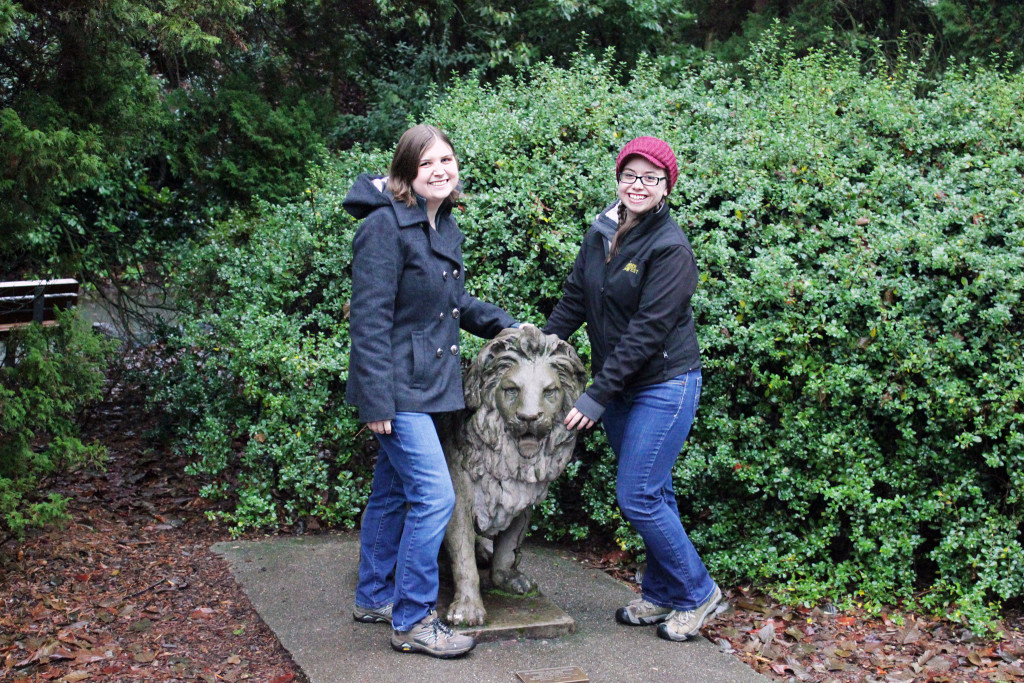 Marie & Amanda w/ Lion